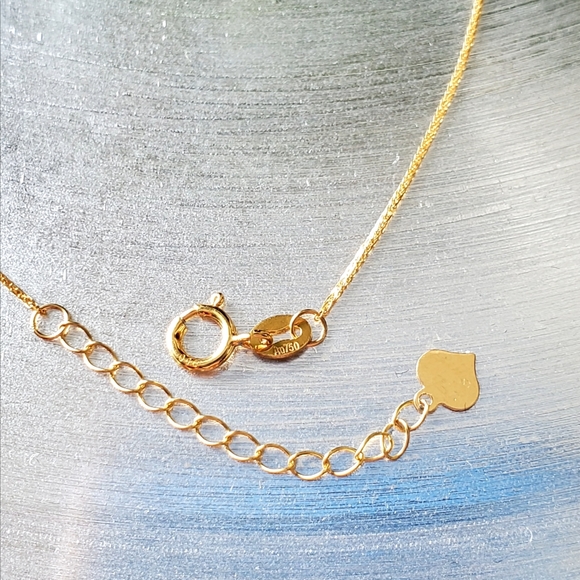 Authentic Real 18k Solid Yellow Gold Double Heart Beaded Bracelet - Picture 9 of 10